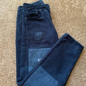 Blue jean corduroy  bottoms 32/32